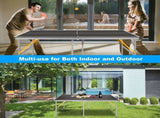 6ft Black Mid-Size Table Tennis Table Foldable & Portable Ping Pong Table Set for Indoor & Outdoor W1408P478678