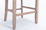 Contemporary Velvet Upholstered Barstools with Button Tufted Decoration and Wooden Legs, and Chrome W1143P177582