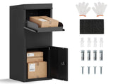 Anti-Theft Package Delivery Box with Code Lock, Galvanized Steel Parcel Drop Box for Outdoor Porch 67911465