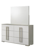 Olivia Contemporary Style 6- Drawer Dresser Made with Wood in White. B009P241736