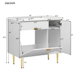 36" Bathroom Vanity with Resin Basin Sink, Modern Bathroom Sink Cabinet, Storage Cabinet with N710P265934K