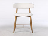 Counter Height Bar Stools Set of 2, Upholstered Counter Stools Modern Barstools with Metal Legs for 92612452