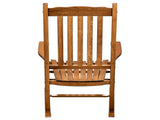 Square Wooden Rocking Chair Wavy Backboard Original Color 82239638