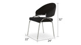 Ruby Modern & Contemporary style chair made with Metal & Steel Legs in Black Color B009P241745