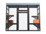 Large Outdoor Cat Enclosure Catio with 5 Platforms & 2 Napping Houses, Secure Metal Wire, Easy 84290516