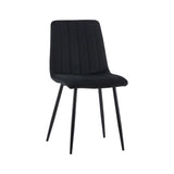 Velvet Dining Chairs set of 2, Metal Leg, Black 92584737