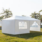 ZUN 3 x 6m Six Sides Two Doors Waterproof Tent with Spiral Tubes White 13319883