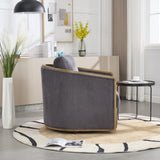 COOLMORE Corduroy Barrel Chair, Comfortable Accent Sofa Chair for Living Room, 360 Degree W395P220272