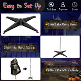 6 feet of Halloween decorations for witches with orbs 83307791
