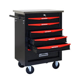 ZUN 6 Drawers Multifunctional Tool Cart with Wheels,Metal Rolling Tool Cart Storage for Garage Workshop 57151959