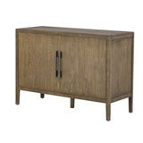 U-Style Storage Cabinet Sideboard Wooden Cabinet with 2 Metal handles and 2 Doors for Hallway, N711P241278D