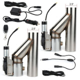 Fit For 3.7L 2Pcs 2.5" Electric Exhaust Downpipe E-Cut Out Valve 1997 Acura CL 2005-2007 Audi BMW 46326222