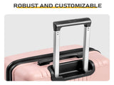 Non-TSA customs lock 5-in-1 PP trolley case, 12in, 16in, 20in, 24in, 28in PP rose color 45111580