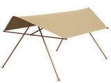 Hexagonal Shade Sail Canopy, Large 206"x118" UV Block Sun Shade with UPF 50, Waterproof W2505P427760