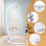 ZUN Hammock Chair Stand, White C Stand for Egg Chair/Swing Chair, Indoor/Outdoor 91912015