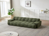 87.4-inch Cloud Series Minimalist Button-Tufted Square Arm Three-Seater Sofa, Chenille Sofa, W3505P383949