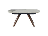 Retractable Imitation Sintered stone Table Expandable 55.12" to 78.74" can Seats 4-6 Person Heat W5630P456161