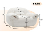 Bean Bag Chair, Comfy Bean Bag Sofa with Back Support, Faux Fur Bean Bag Chair for Adults and Kids, 34209376