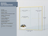 56-60 in. W x 72 in. H Double Sliding Shower Door, Semi-frameless Bathroom Sliding Door with 1/4" T5223P413101