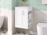 20" Wall Mounted Bathroom Cabinet with Side Cabinet Combo, Bathroom Cabinet with Soft-Closing Door, N710P332061K