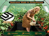80"79" All-Weather Walk-in Greenhouse, Heavy Duty Galvanized Metal Frame Tear-Proof PE Cover 52354412