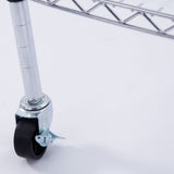 6-Layer Chrome Plated Polygonal Corner Shelf with 2" PP Wheels 680*680*1800 Silver 84088664