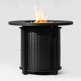 32" Propane Gas Fire Pit Table, 50000 BTU Round Steel Fire Pit for Outside Patio Deck Garden 60018684