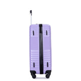 3 Piece Luggage Sets PCABS Lightweight Suitcase with Two Hooks, Spinner Wheels, Light W284125249