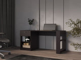 Sun City Computer Desk with a Drawer and Open Storage, Wengue B128P263730