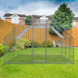 20 x 10 ft Large Metal Chicken Coop, Walk-in Poultry Cage Chicken Hen Run House with Waterproof 93859806
