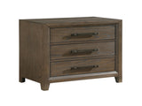 Dark Walnut Finish Nightstand of 3 Drawers Classic Design Bedroom Furniture 1pc B011140393