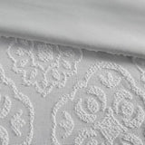 King/Cal King 3 Piece Tufted Woven Medallion Comforter Set B035128858