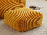 Giant Plush Bean Bag Chair for Adults with Armrests and Footstool -- Comfy Yellow Beanbag Chaise W1117P309392