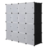 16 Cube Organizer Stackable Plastic Cube Storage Shelves Design Multifunctional Modular Closet 12112810