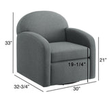 Edie Grey Swivel Chair B050P322599