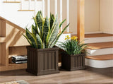 Set of 2 Stackable PP Planters with Efficient Drainage Holes, Weather-Resistant Flower Pots for 62103503