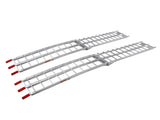 7.5ft 2pcs Heavy Duty Three-section Aluminum Arched ATV UTV Ramps Silver 15080848