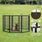 ZUN Dog Playpen 8 Panels 40" Height Heavy Duty Dog Fence Puppy Pen for Large Medium Small Dogs Indoor W368P233995