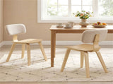 Set of 2 Dining Chair Set , Teddy Velvet Upholstery & Plush Padded Design 44117233