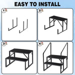 ZUN 2 Step Ladder with Handrail, Swimming Pool Ladder Above Ground, 660 lb Load Capacity RV Steps with 92093589