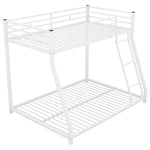 ZUN Metal Floor Bunk Bed, Twin over Full,White 90188201