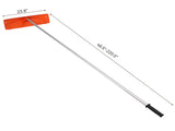 5.6 m 5-Section Extendable Roof Snow Rake Aluminum Pole, PP Orange Wheeled Shovel Head 78959935
