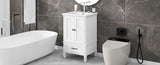 20" Bathroom Vanity with Sink, Bathroom Cabinet with Two Doors, Magnetic Door Stopper and Adiustable N725P195132K
