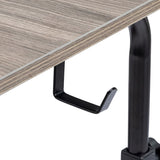 Grey Oak P2 15MM Particle Board with Melamine Coating Adjustable Computer Desk with 3 USB 2 AC 02657888