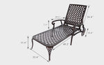 ZUN Aluminium Cast lounge chair 2pcs brown W640P186312