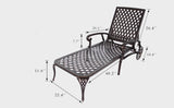 ZUN Aluminium Cast lounge chair 1pcs brown W640P186316