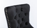 Modern, High-end Tufted Solid Wood Contemporary Velvet Upholstered Dining Chair with Wood Legs 42967936