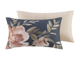 8 Piece Cotton Comforter Set Navy Cal King B035128844