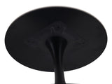 23.62"BLACK AND WHITE Tulip Table Mid-century Dining Table for 2-4 people With Round cremic Table W234P540494