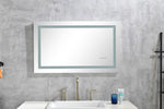 ZUN LED Bathroom Mirror 40 "x 28" with Front and Backlight, Large Dimmable Wall Mirrors with Anti-Fog, W928P177828